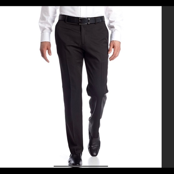 slim black dress pants